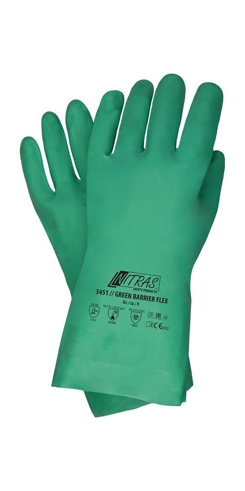 Gant de protection chimique Green Barrier Flex Taille 11 vert EN 388 PSA III NITRAS (Par 12) - 5