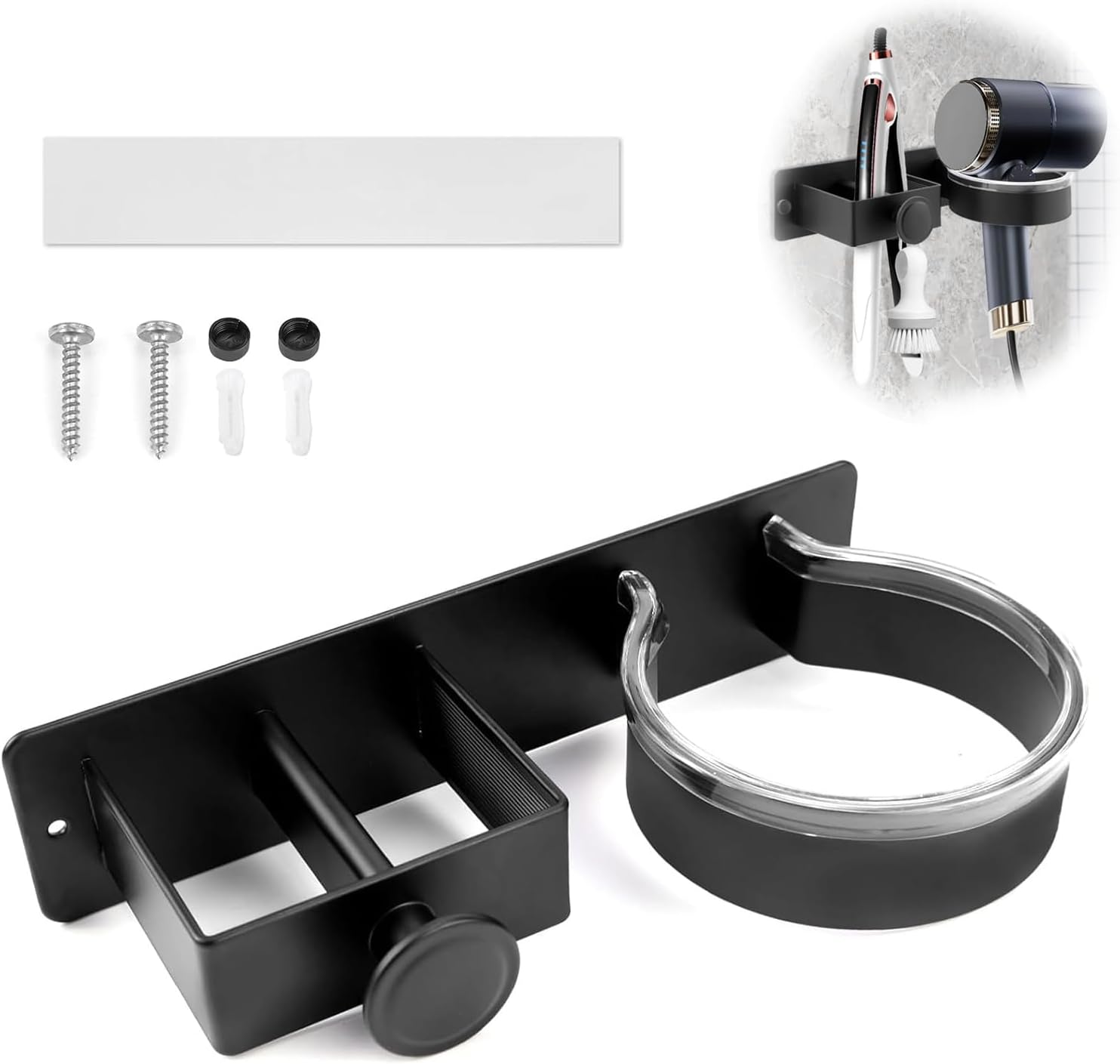 Support Sèche-cheveux Mural Sans Perçage : L'accessoire élégant Pour