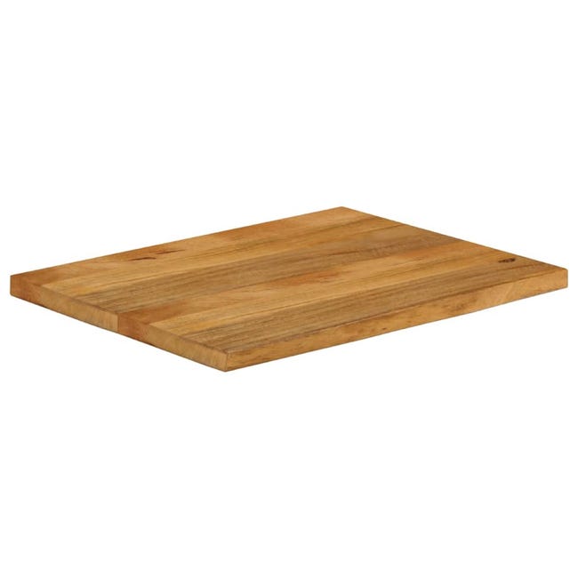 Dessus De Table Bois Massif Manguier 140x60x3,8 Cm - Bord Vivant Naturel