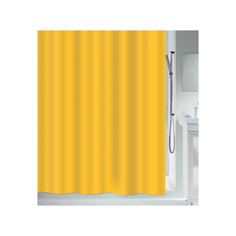 Rideaux Orange Rideau De Douche Polyester Spirella 120x200cm - Orange Clair - Design Moderne Rideau De Douche 200x200