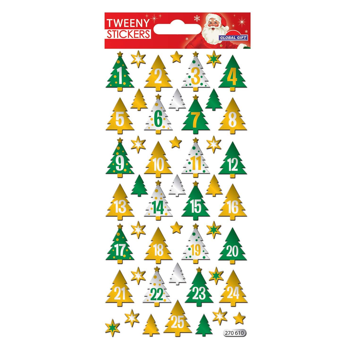Stickers Mousse 3D Pour Calendrier De L Avent Sapins De No l Avec 