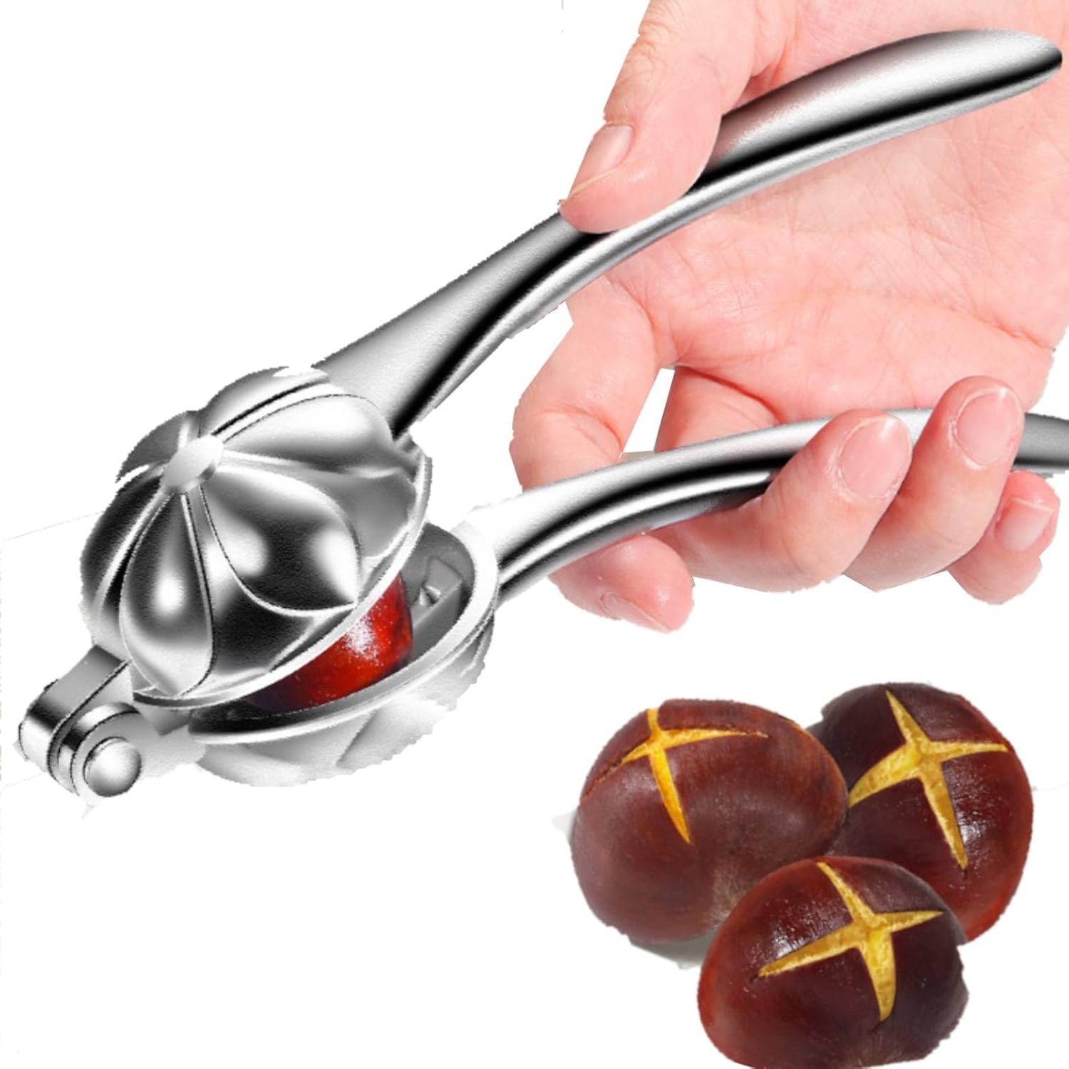 Otwieracz do kasztanów, szczypce do kasztanów, aluminiowy nóż do otwierania kasztanów, przenośne szczypce do orzechów, otwieracz do kasztanów