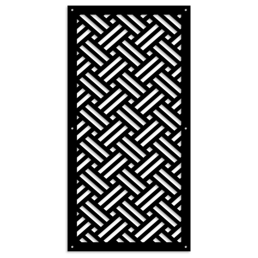 FILOTTO - Panel perforowany z PVC - Parasol przeciwsłoneczny 47x94 cm czarny Grubość 1 cm