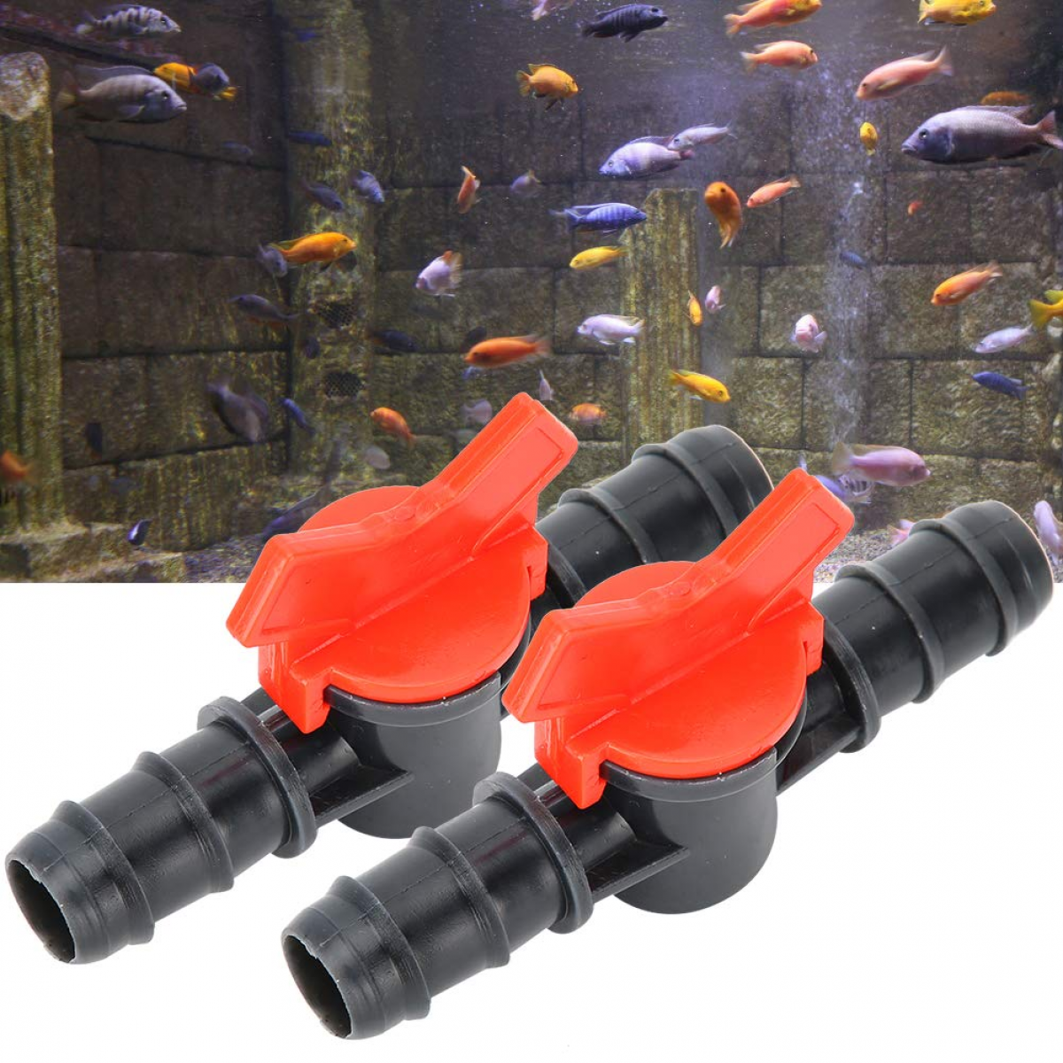 2 peças válvula reguladora de fluxo de água do tanque de peixes controlador de fluxo de água conector de t - 7
