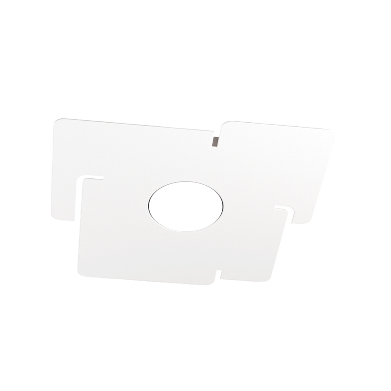 Lampa sufitowa LED ECHO Top Light z białego metalu, kwadratowy kształt z gniazdem na żarówkę Gx53