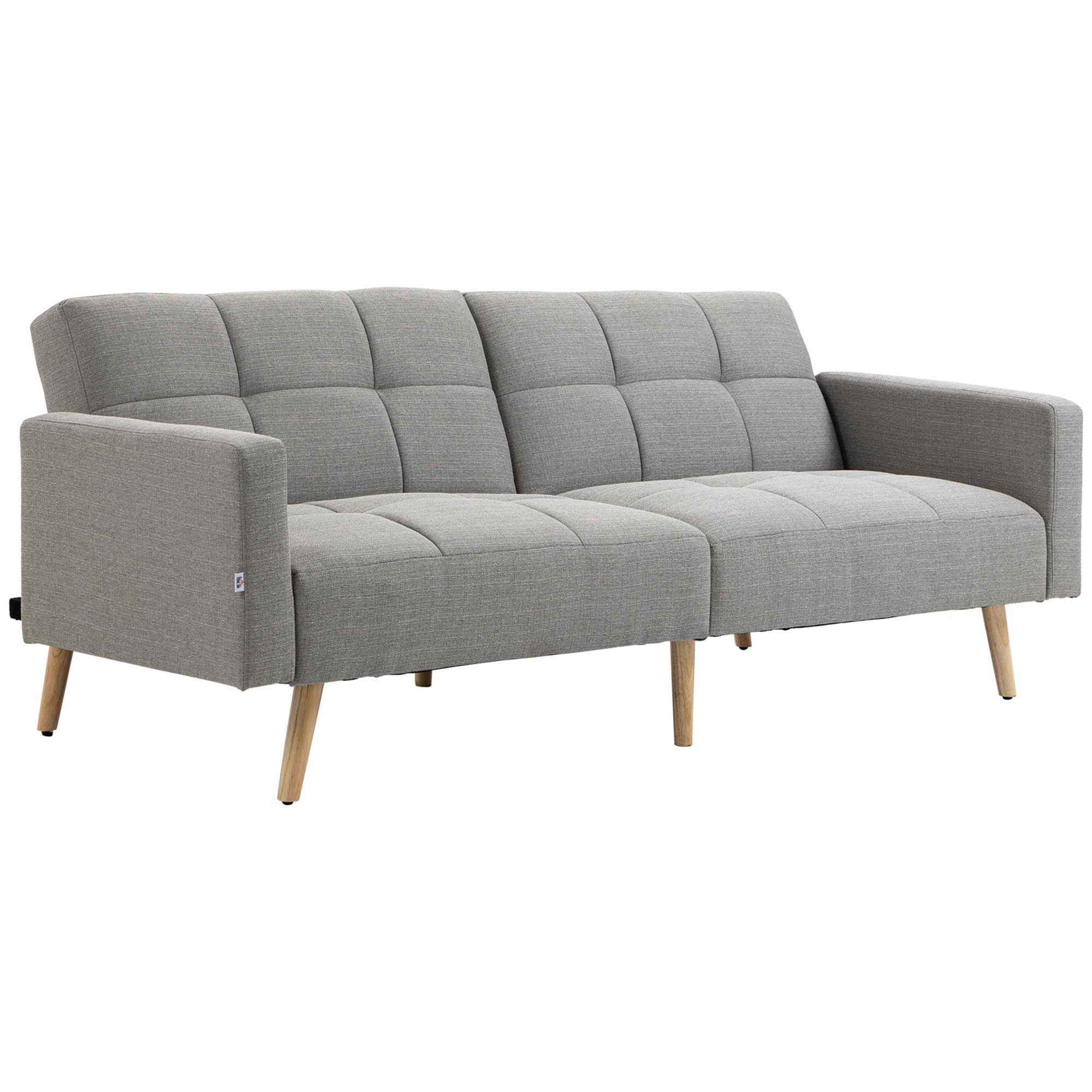 HOMCOM Divano Letto Matrimoniale con Tessuto Traspirante Effetto