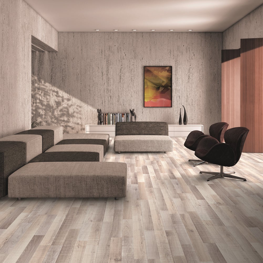 Sol stratifié effet parquet - 8 mm - chêne rude- boite de 9 lames - 2,22 m2 - EH LOFT 8222 - PEFC 70% - 3