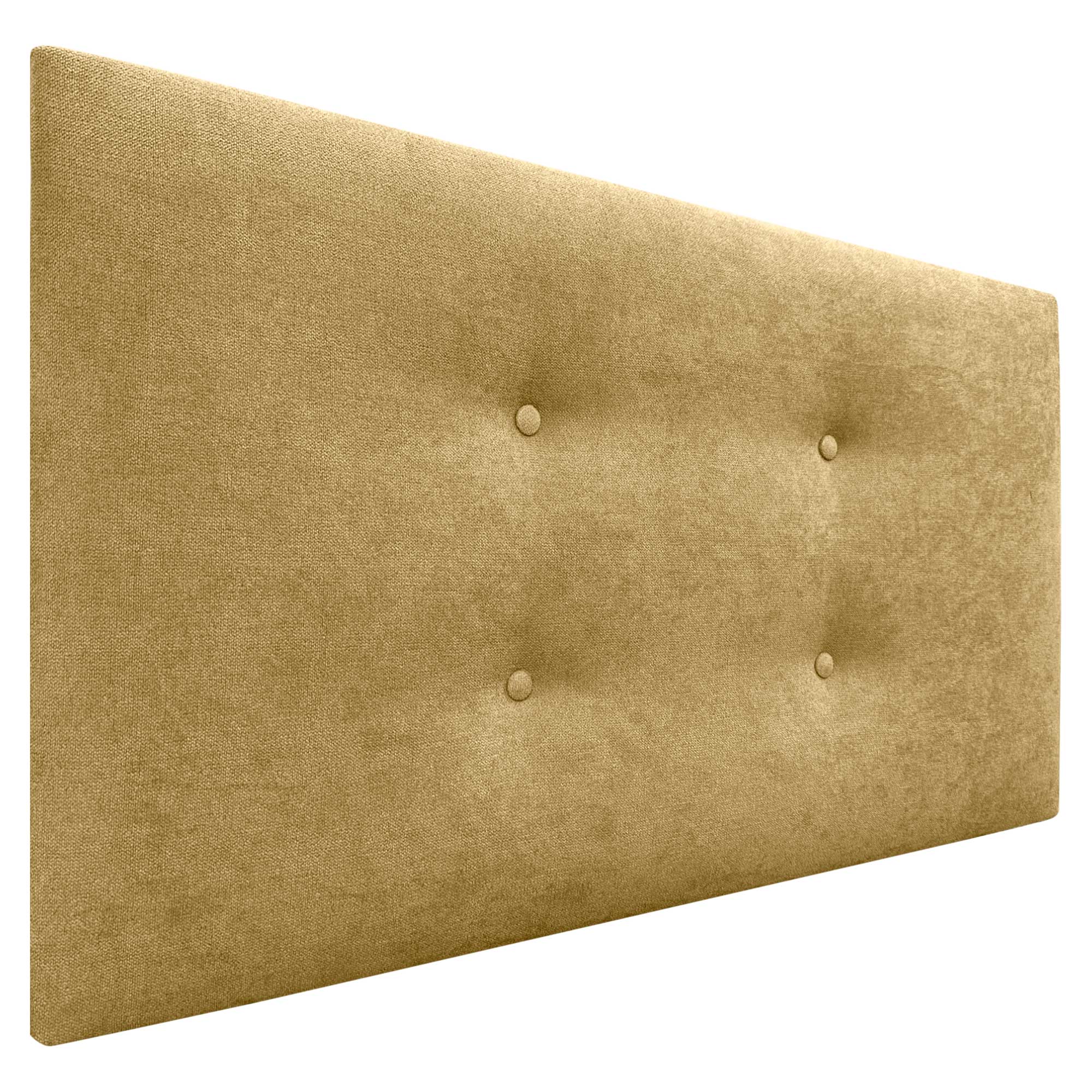 Dhome cabecero de tela aqualine pro con 2 hileras de botones cabezal tapizado cama lujo (mostaza, 95cm)