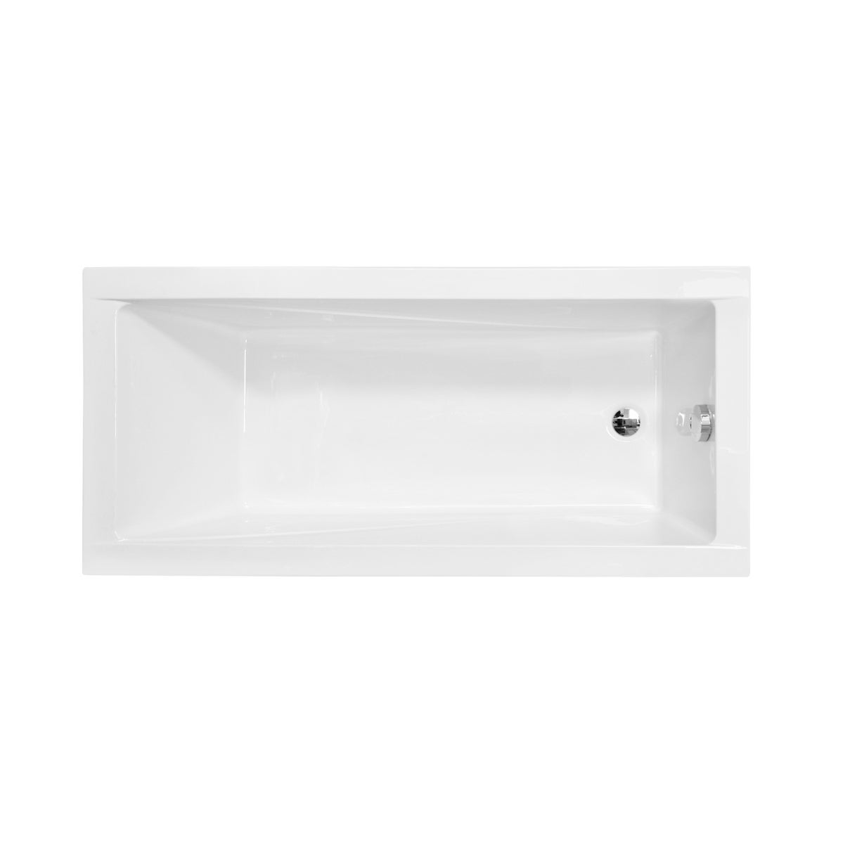 Baignoire rectangulaire de 140 x 70 cm - avec Tablier Blanc et Repose Tête OFFERT - MODERN - 3
