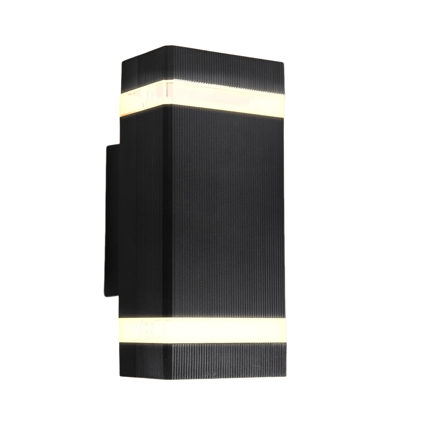 Zewnętrzna lampa ścienna LED, wodoodporna IP65, nowoczesna, aluminiowa 3000 K, do ogrodu, garażu, tarasu, podjazdu, czarna