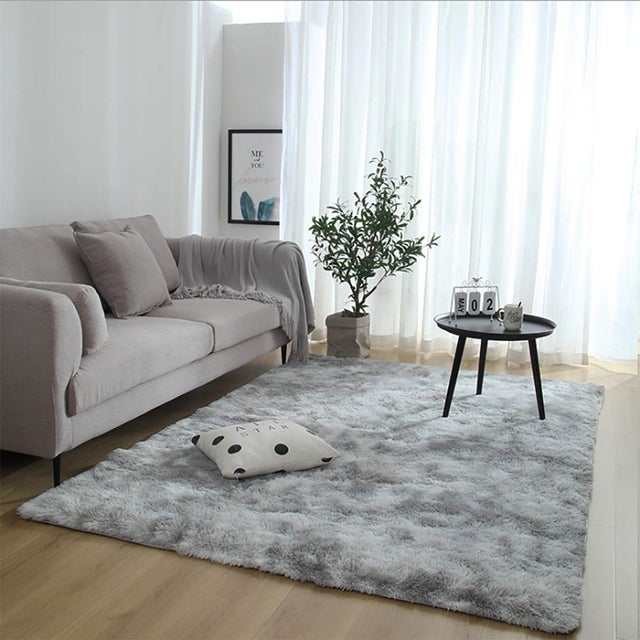Tapete de Quarto Tapetes Modernos de Sala Estar Tapete Macio Pelo Comprido Extra Suave e Confortável Tapete Antiderrapante Interior Felpudo Espesso
