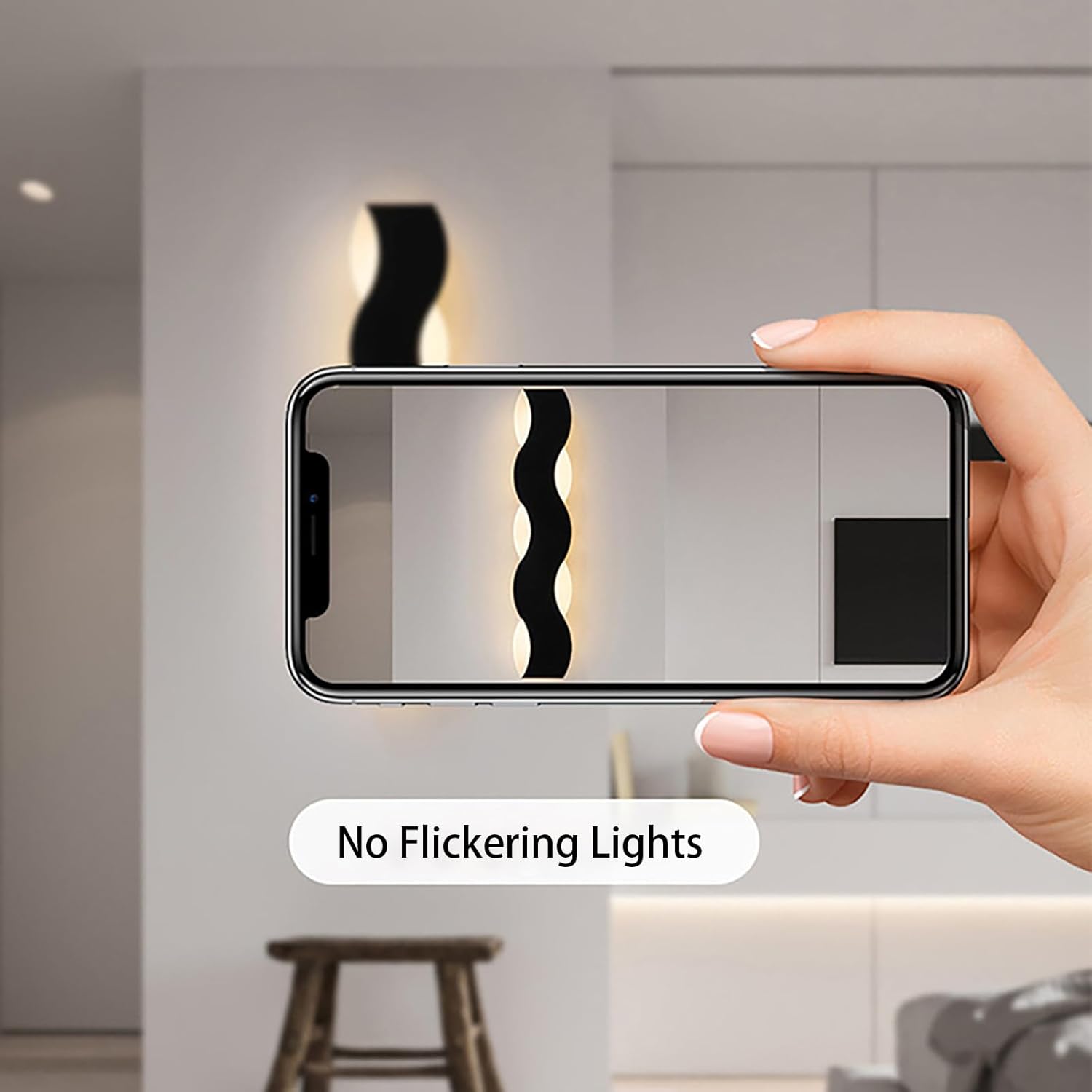 Applique murale d'extérieur longue, simple et moderne, à LED, pour salon, étanche IP65, noire, luminaire d'intérieur (lumière chaude, 40 cm) - 4