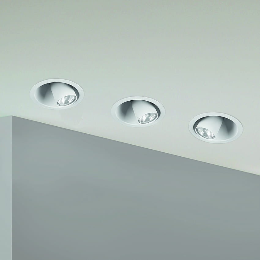 Oprawa sufitowa wpuszczana podtynkowa Downlight biała 1xGU10x35W okrągła ruchoma IP20 wym: 13,7 x 13,7 cm metal Nowodvorski Lighting