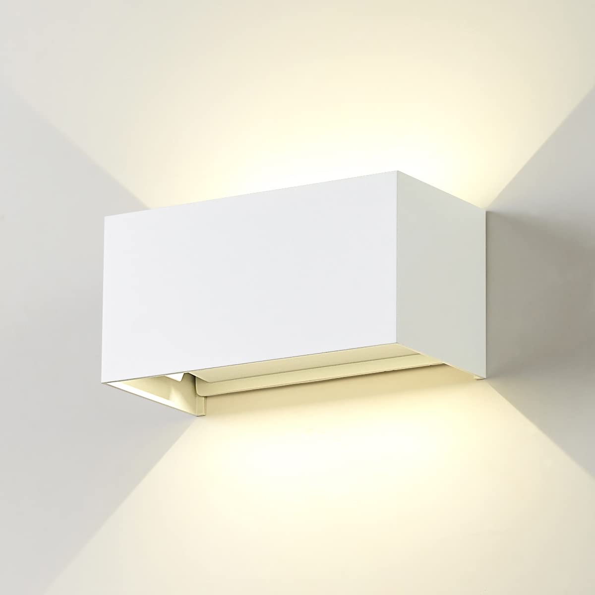 Wodoodporna lampa ścienna LED, biała, z regulowanym kątem, światło białe, głowica G9, do użytku zewnętrznego