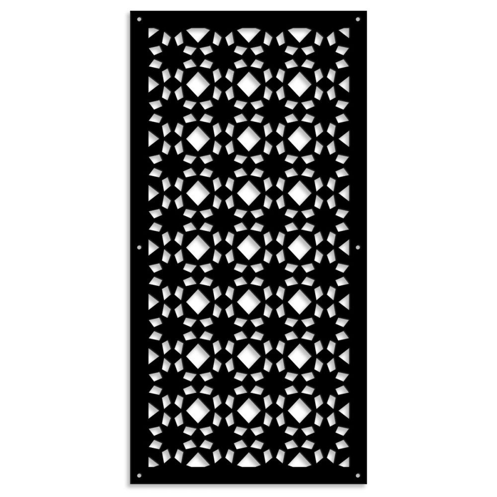 PSYCHEDELIC - Panel PCV perforowany - PARASOL 98x198 cm CZARNY Grubość 1 cm