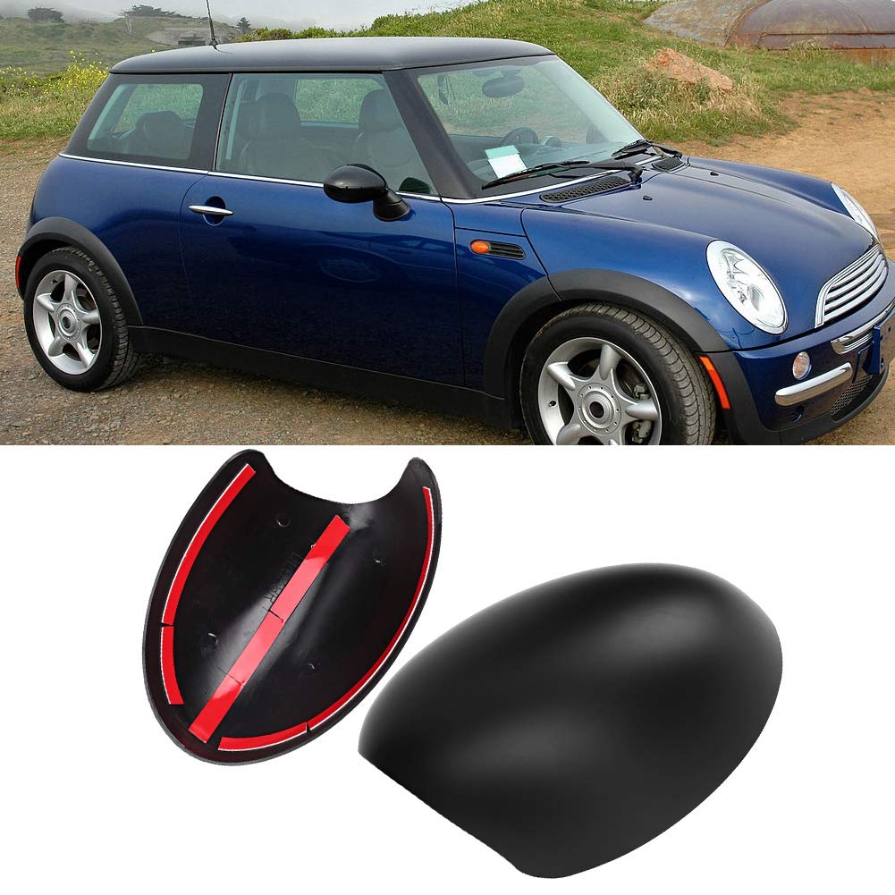 Un paio di copri specchietti retrovisori per auto adatti per Mini R52 R50 R53 489120050 (nero) - 5