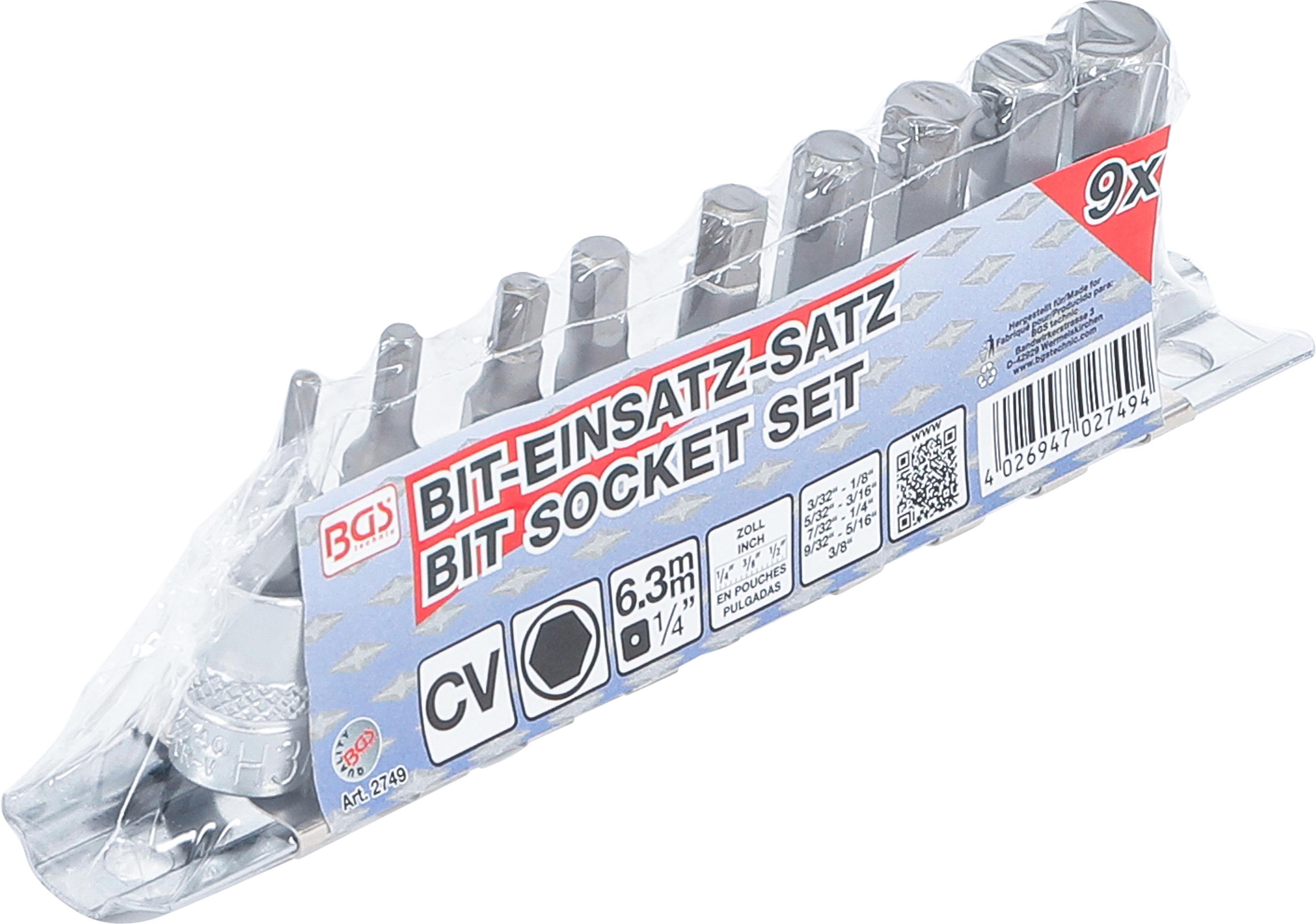 Jeu de douilles à embouts | 6,3 mm (1/4