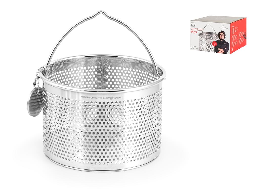 Cuocipasta H&H Alessandro Borghese 22 Cm - Antiaderente, Con Coperchio Forato, Per Induzione