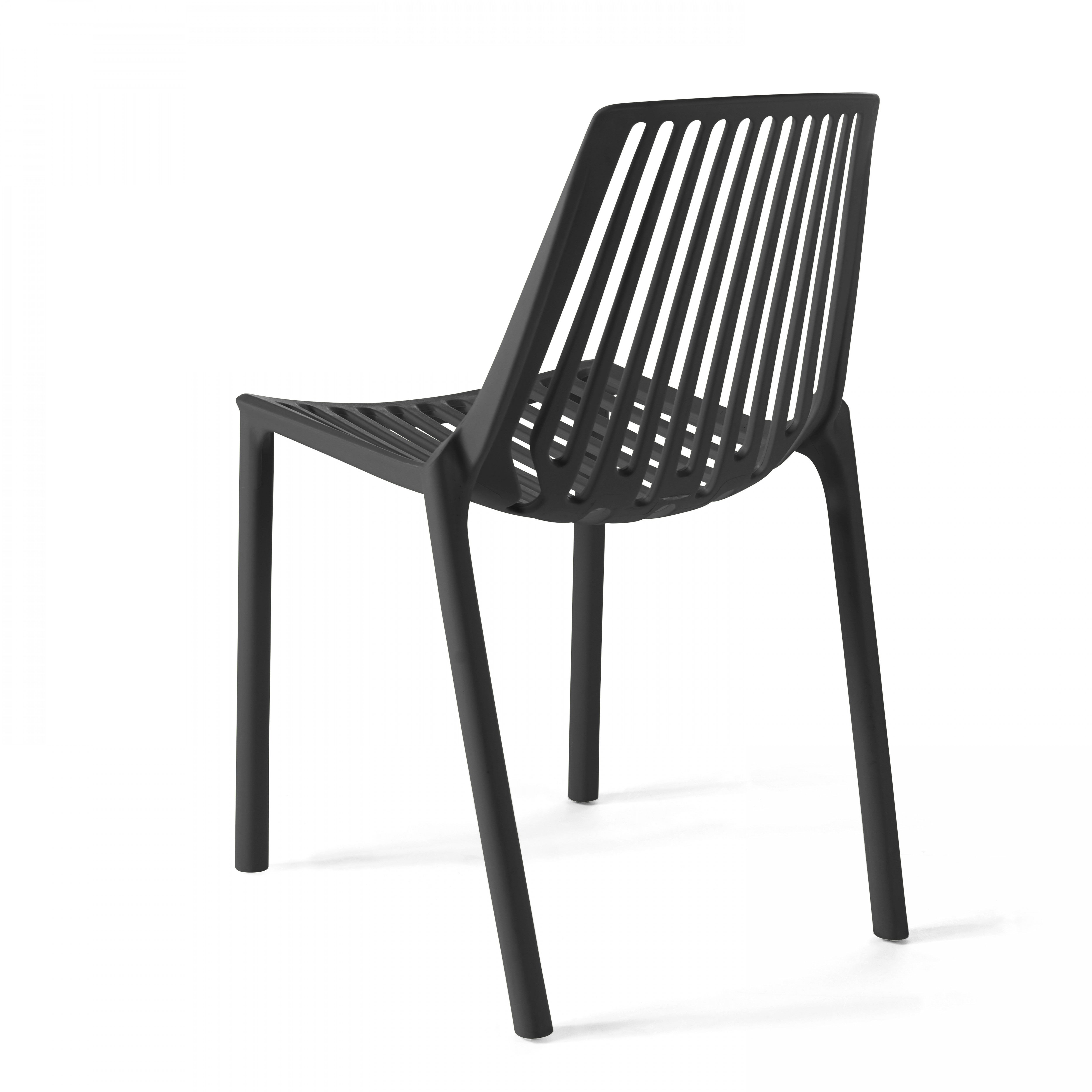 Chaise de jardin sans coussin Paris en Plastique Noir - 3