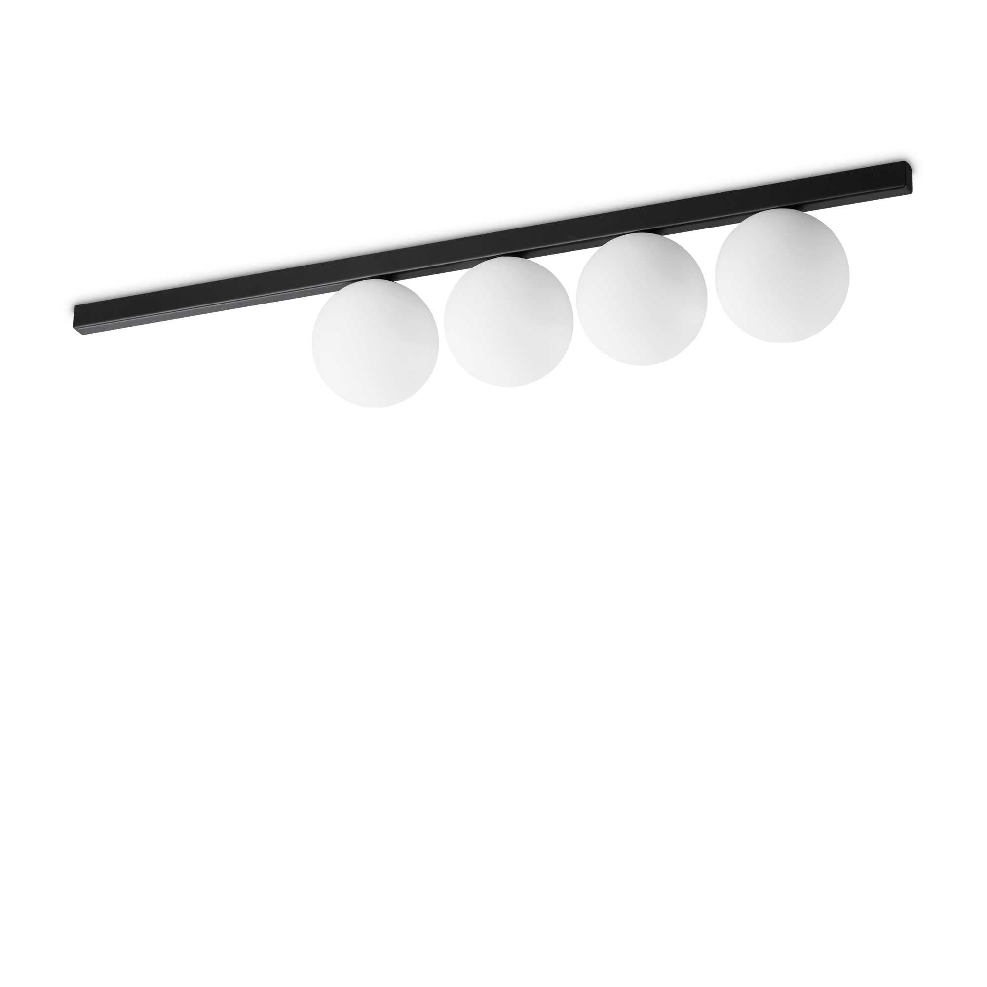 Ideal Lux  Binomio Lámpara De Techo Con 4 Luces En Forma De Globo, Color Negro , Leroy Merlin