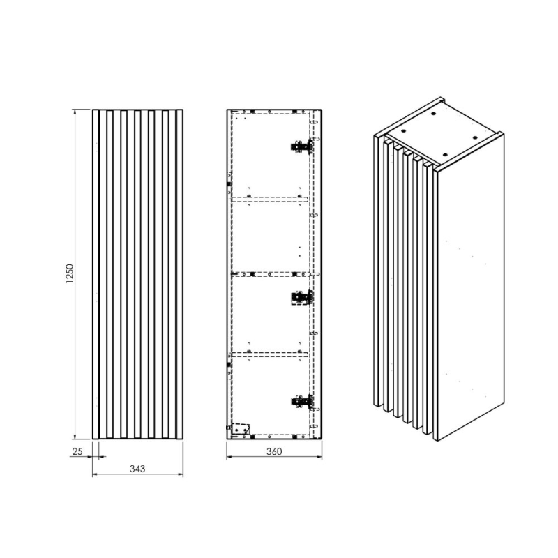Swiss Aqua Technologies Meuble de salle de bain haut SAT Delano chêne mat (DELANOV35DD) - 4