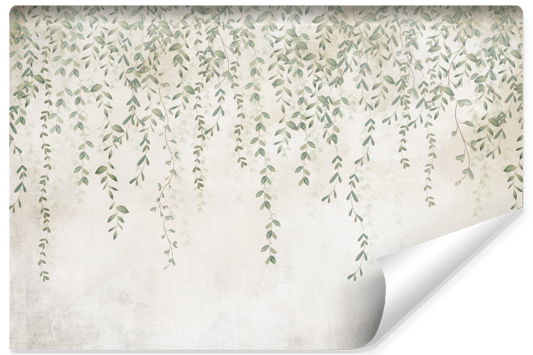 Vlieseline papier peint photo feuilles béton nature pour chambre 368cm x 254cm