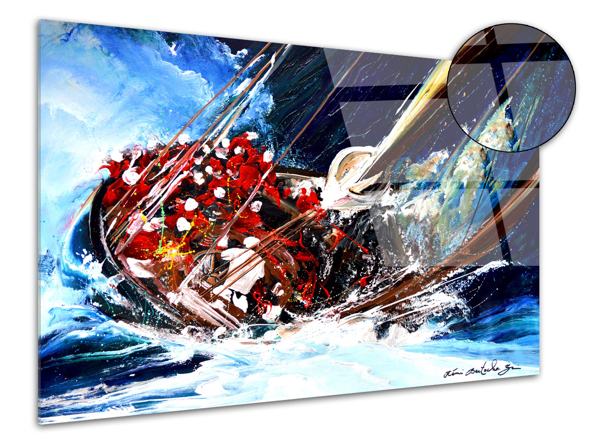 Tableau déco Peinture Reproduit sur plexiglas Boat Race Leroy Merlin — free download