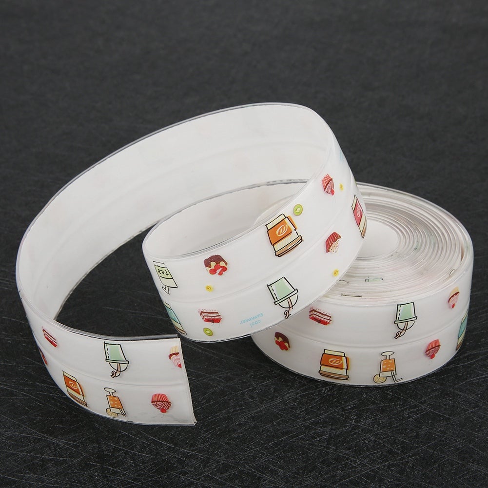 Elegancka, samoprzylepna taśma uszczelniająca z PVC, 3,8 cm x 3,2 m, do kuchni i łazienki, wodoodporna i odporna na pleśń