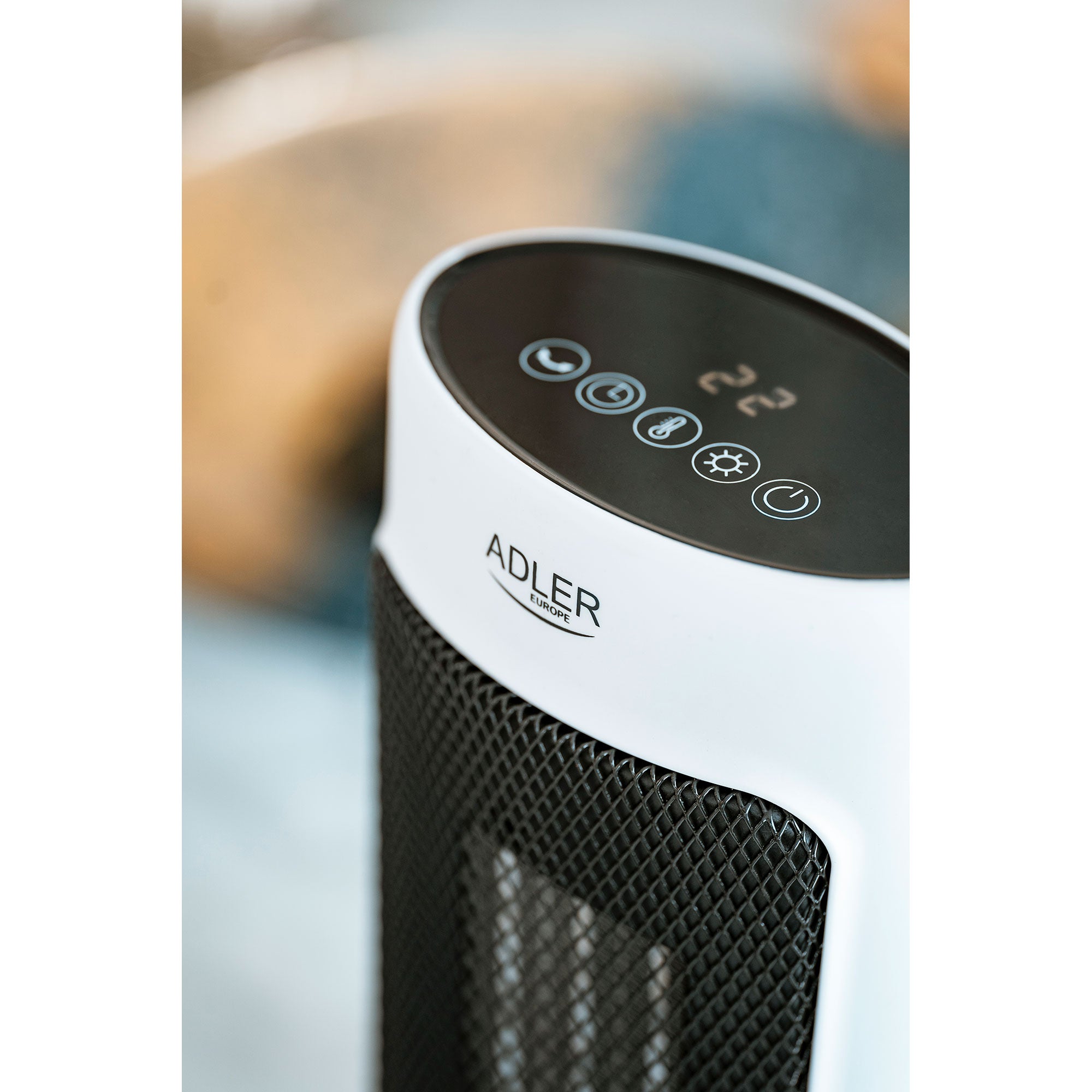 Aquecedor Cerâmico, Controlo Remoto, Temperatura do 15 a 40°C, Temporizador, Oscilante Adler 2000 AD7738 - 4