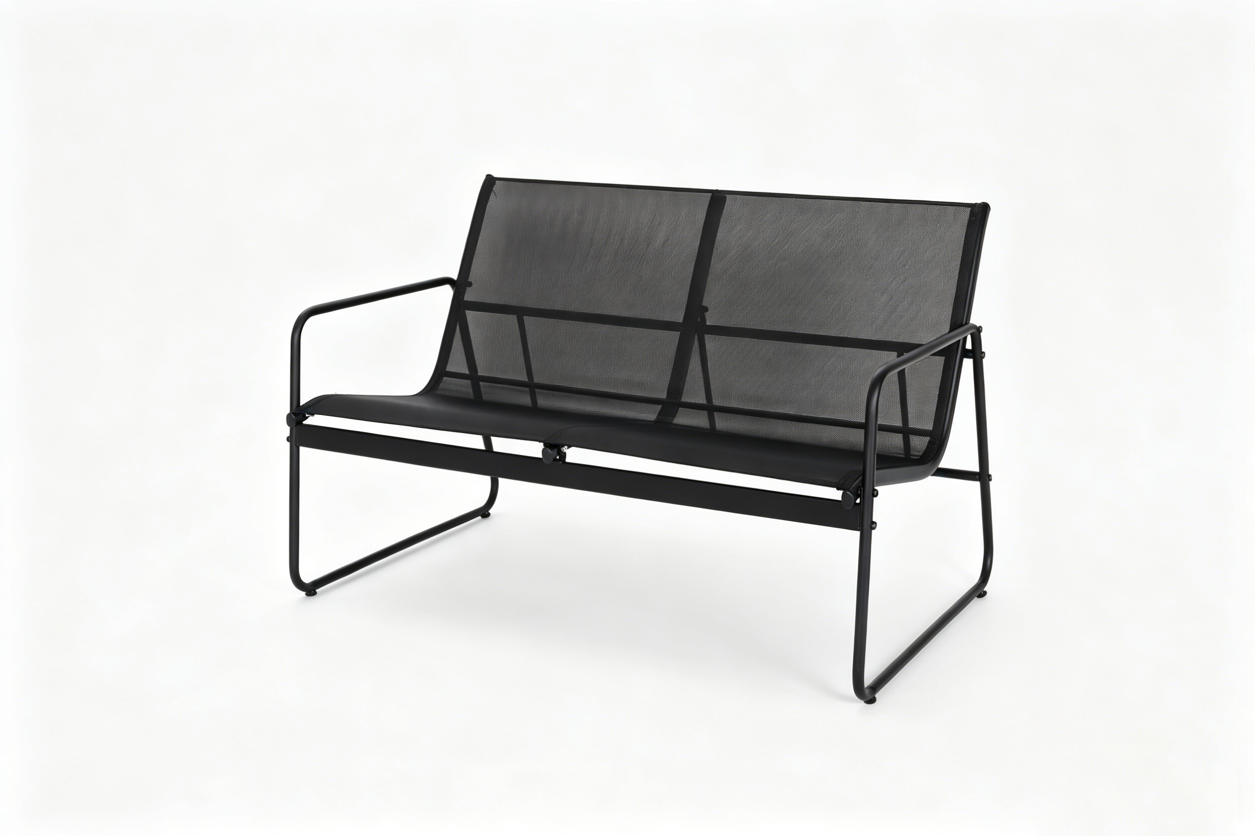 Ensemble de jardin acier textilène 4 pièces table en verre - 6