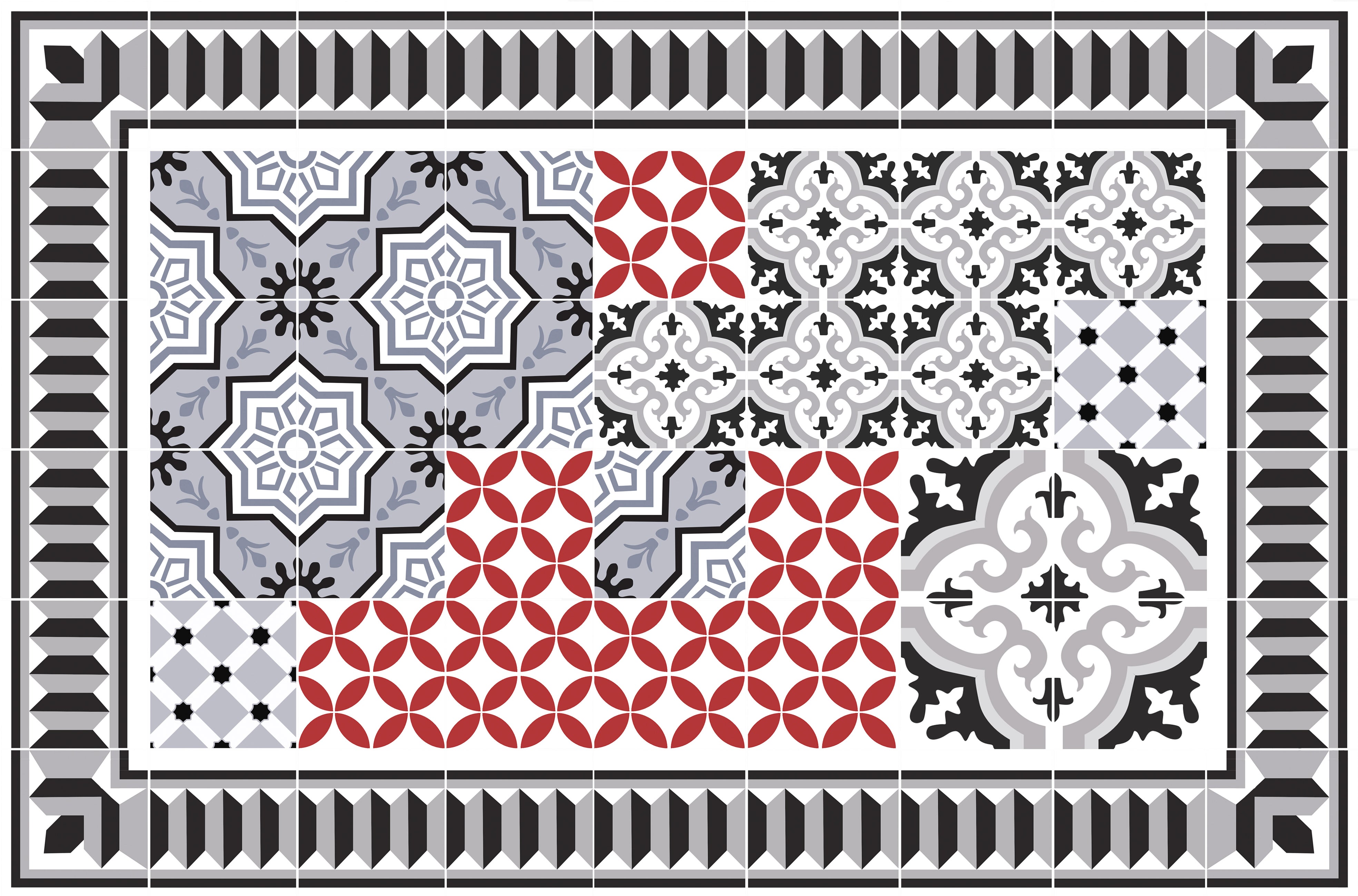 Dywan winylowy Scarlett 66x100 cm - Antypoślizgowy PVC, winyl do kuchni lub salonu, zmywalny, wodoodporny, wodoodporny styl