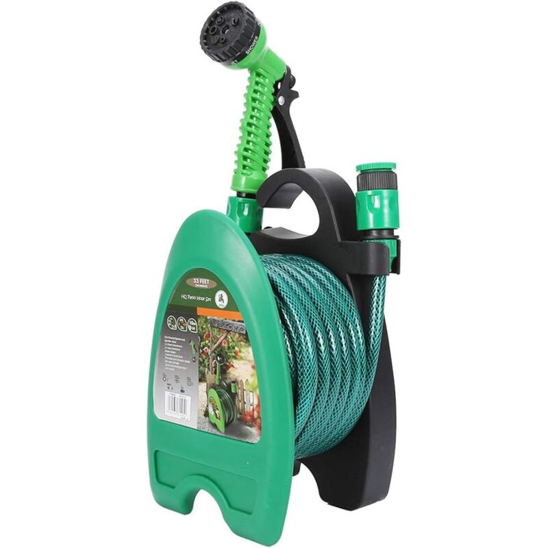 Kit portabil de depozitare pentru furtun de grădină de 10 m, mini tambur de duș portabil, pentru udare și spălare