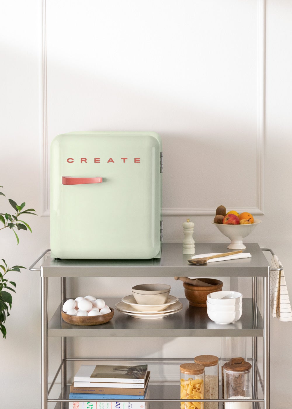CREATE - FRIDGE RETRO 48L - Réfrigérateur rétro - Vert pastel | Leroy ...