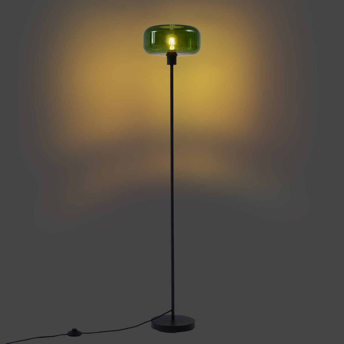 Qazqa rétro lampadaire - Bizle - noir, rond, max. 15w, e27, 146cm, idéal pour le salon - 9
