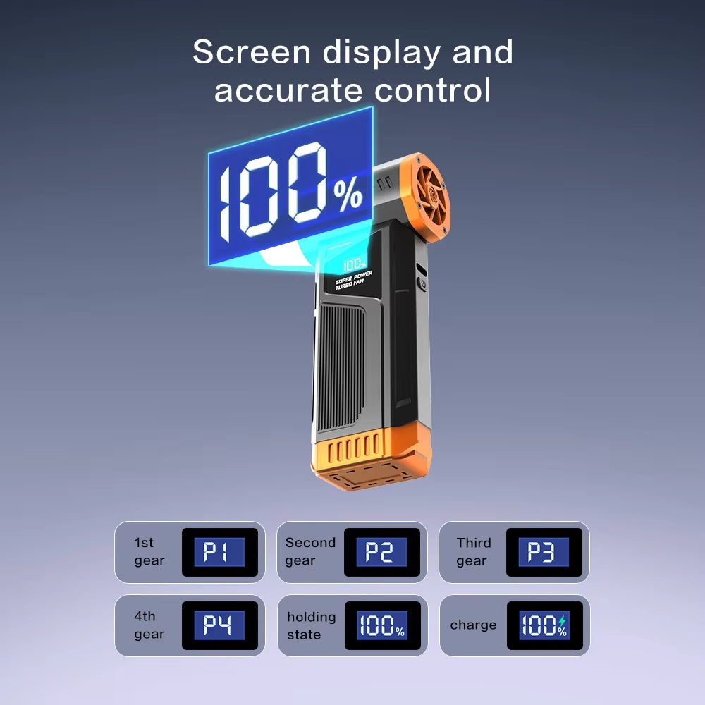 Ventilatore a getto senza fili, soffiatore portatile, aspiratore per polvere, adatto per patii, prati e giardini/rimozione della neve - 4