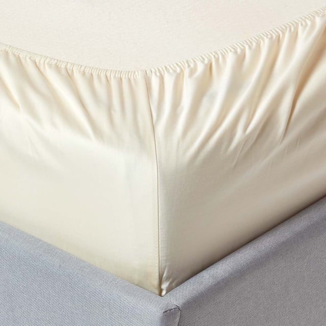 Homescapes Drap-housse spécial matelas épais 180 x 200 cm coton égyptien bio 400 fils blanc