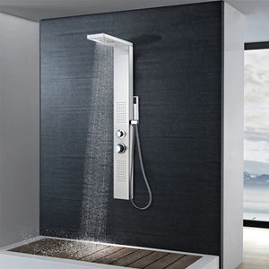 Pommeau De Douche Carré JINYOMFLY 14 Pouces - Effet Pluie, Haute Pression - Noir, Autonettoyant