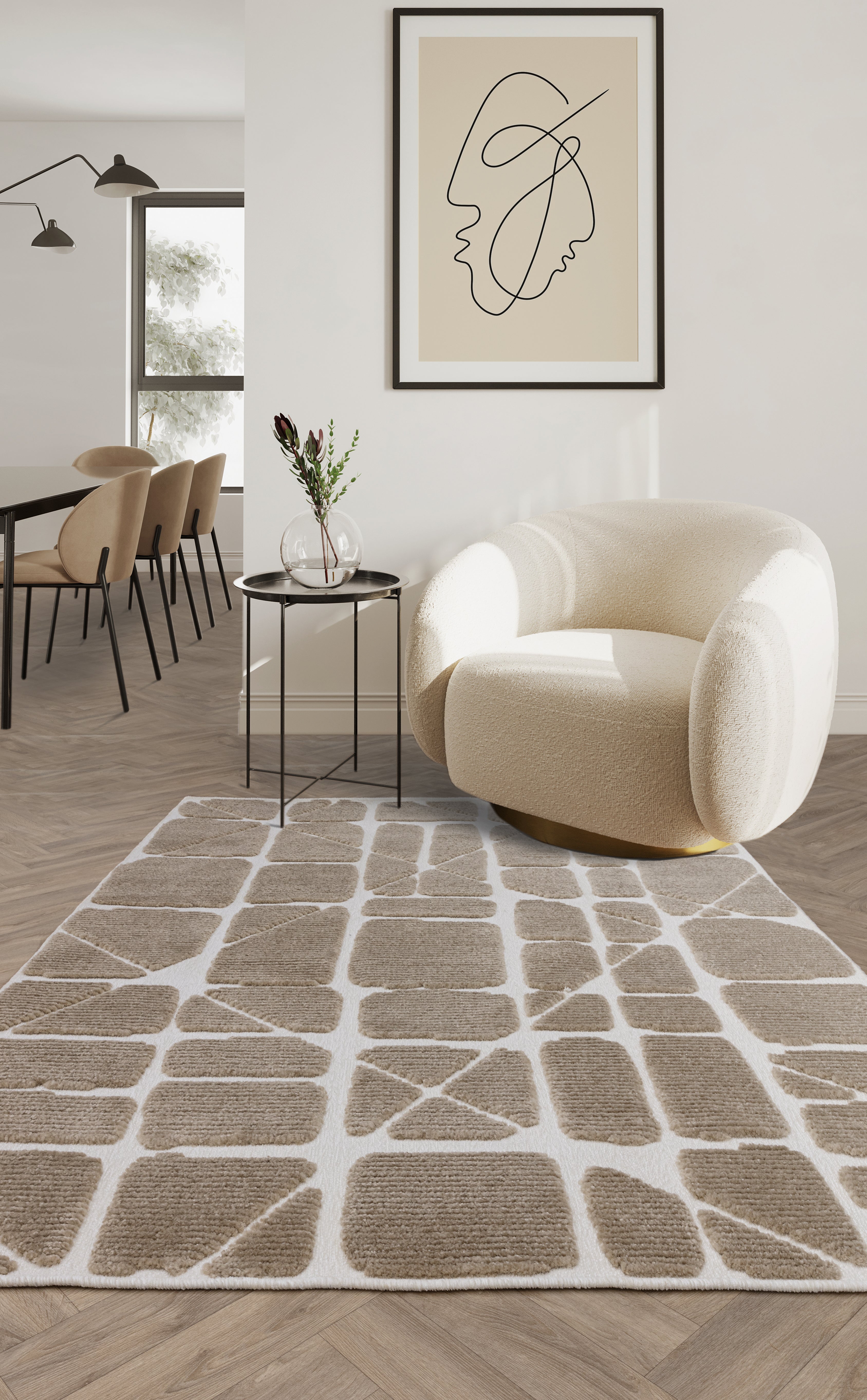 Tapis de salon tissé plat FJORD 80x150 cm - 2