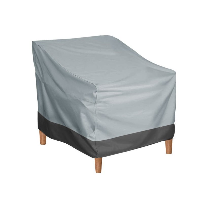 Wodoodporny pokrowiec na meble ogrodowe, szaro-czarny materiał Oxford, 96,5 x 89 x 79 cm, do ogrodu, na dziedziniec, na parasol, sofę, 1 sztuka