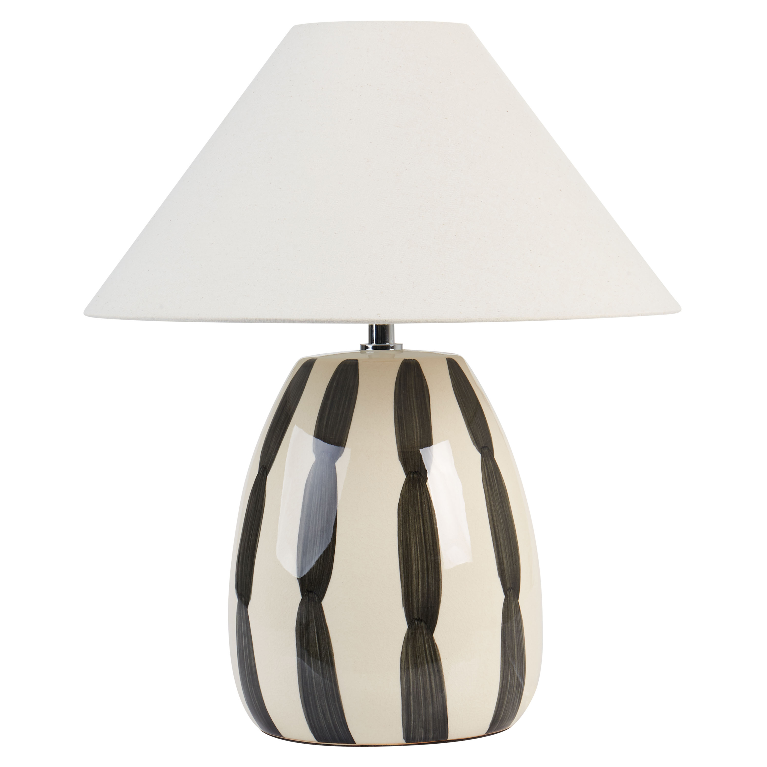Beliani Lámpara De Mesa Luchetti Cerámica Negro/Blanco , Leroy Merlin