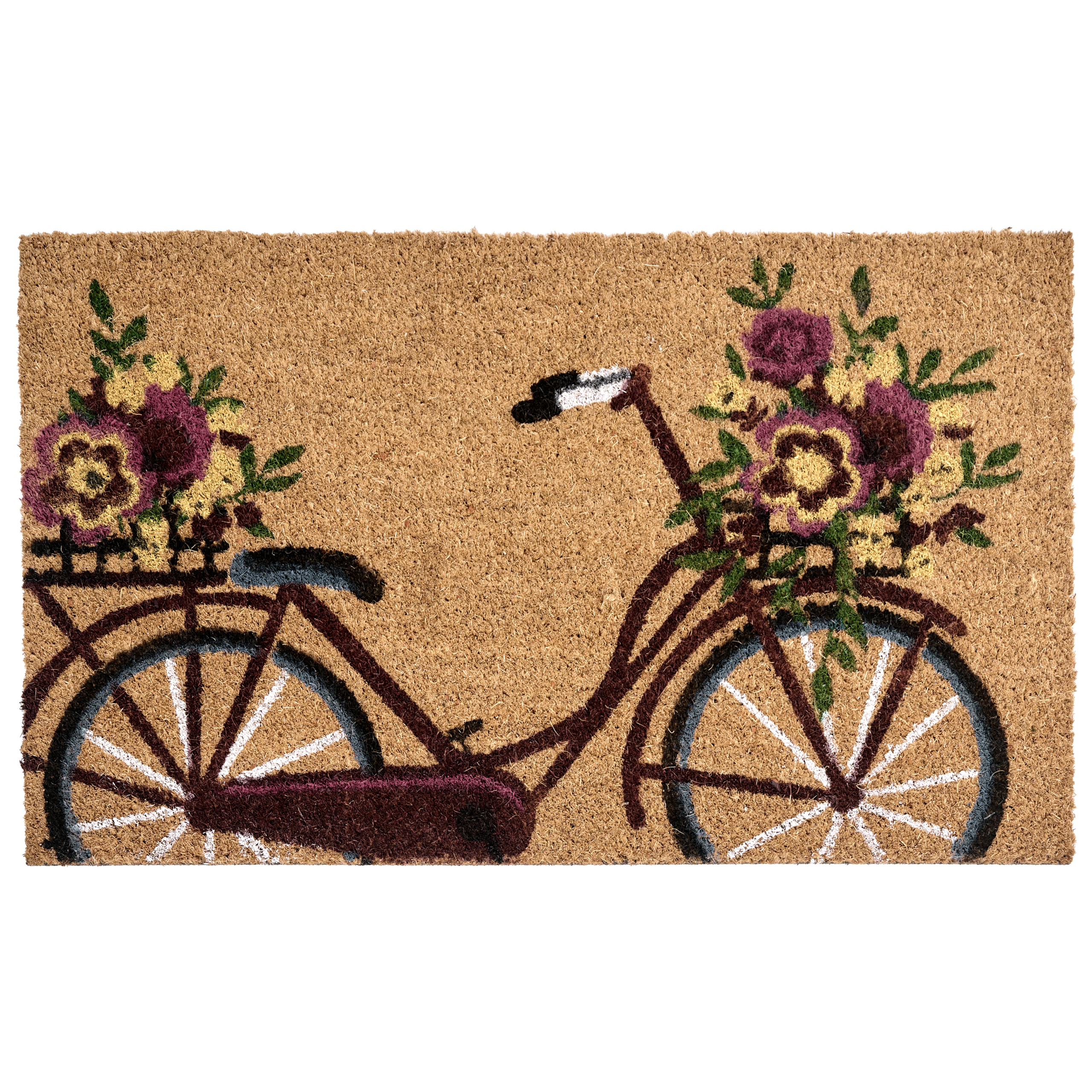 Covor intrare AVAK Natural 45 x 75 cm Bicicletă Fibră de nucă de cocos