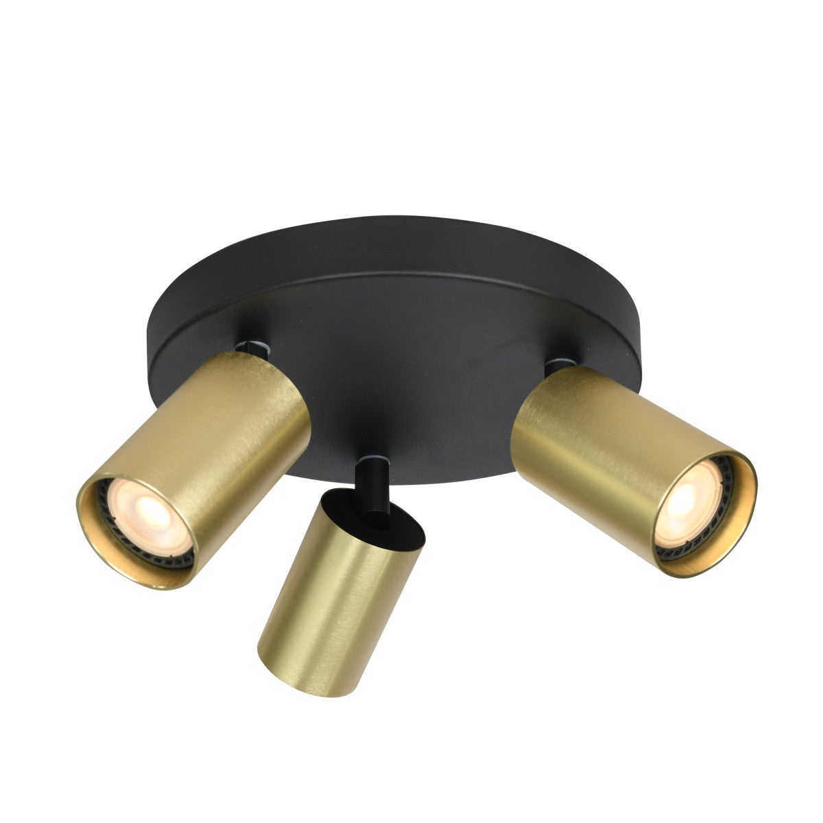 Lampa sufitowa wisząca Nesto mosiężno-czarna 3xGU10x10W wym: 13 x 22 x 22 cm aluminium Italux