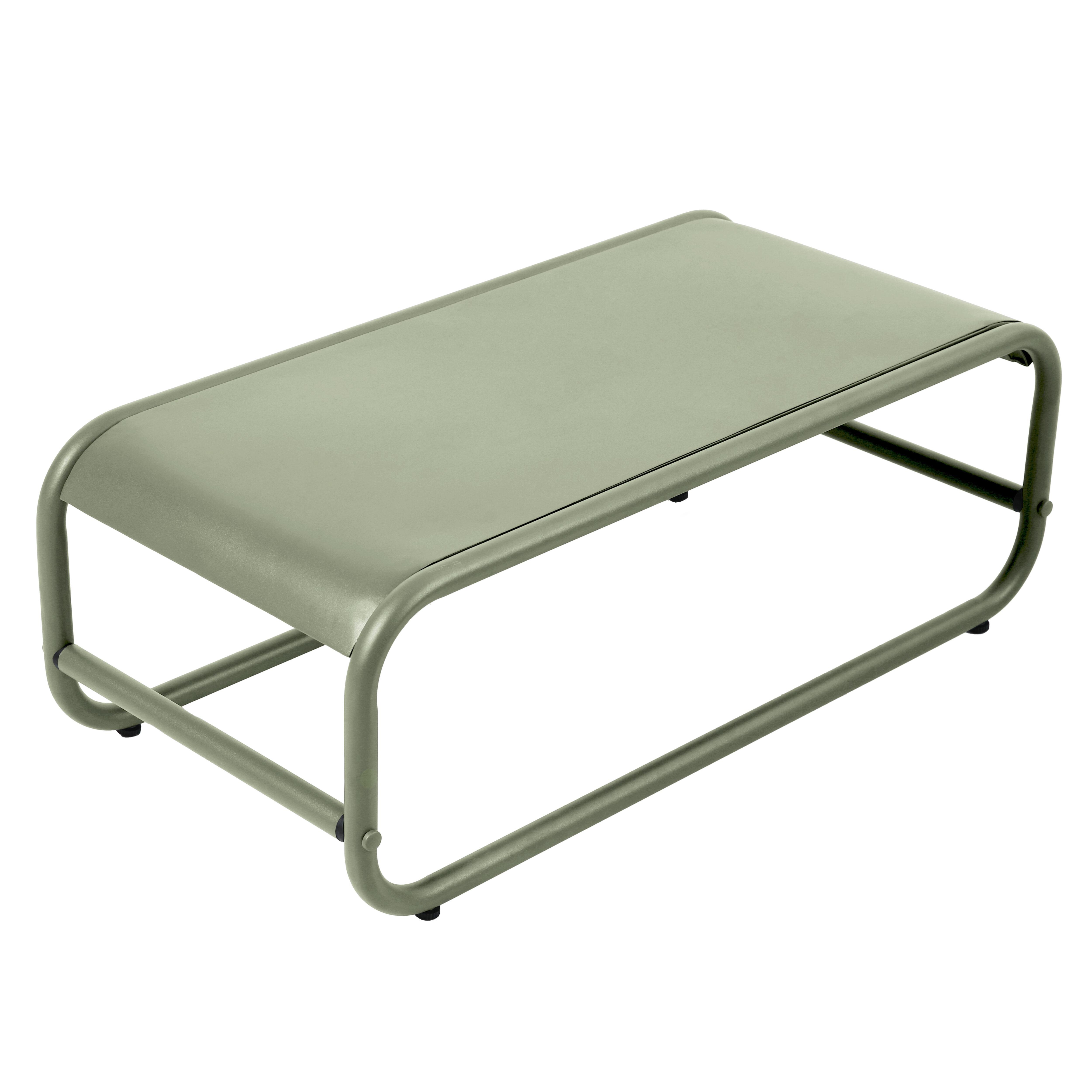 Table basse de jardin en métal 85x40x30 cm vert cactus, Mixi - Oviala - 2