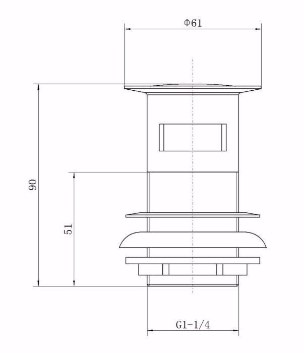 Bonde lavabo noir mat pour vasques sans trop-plein - 4