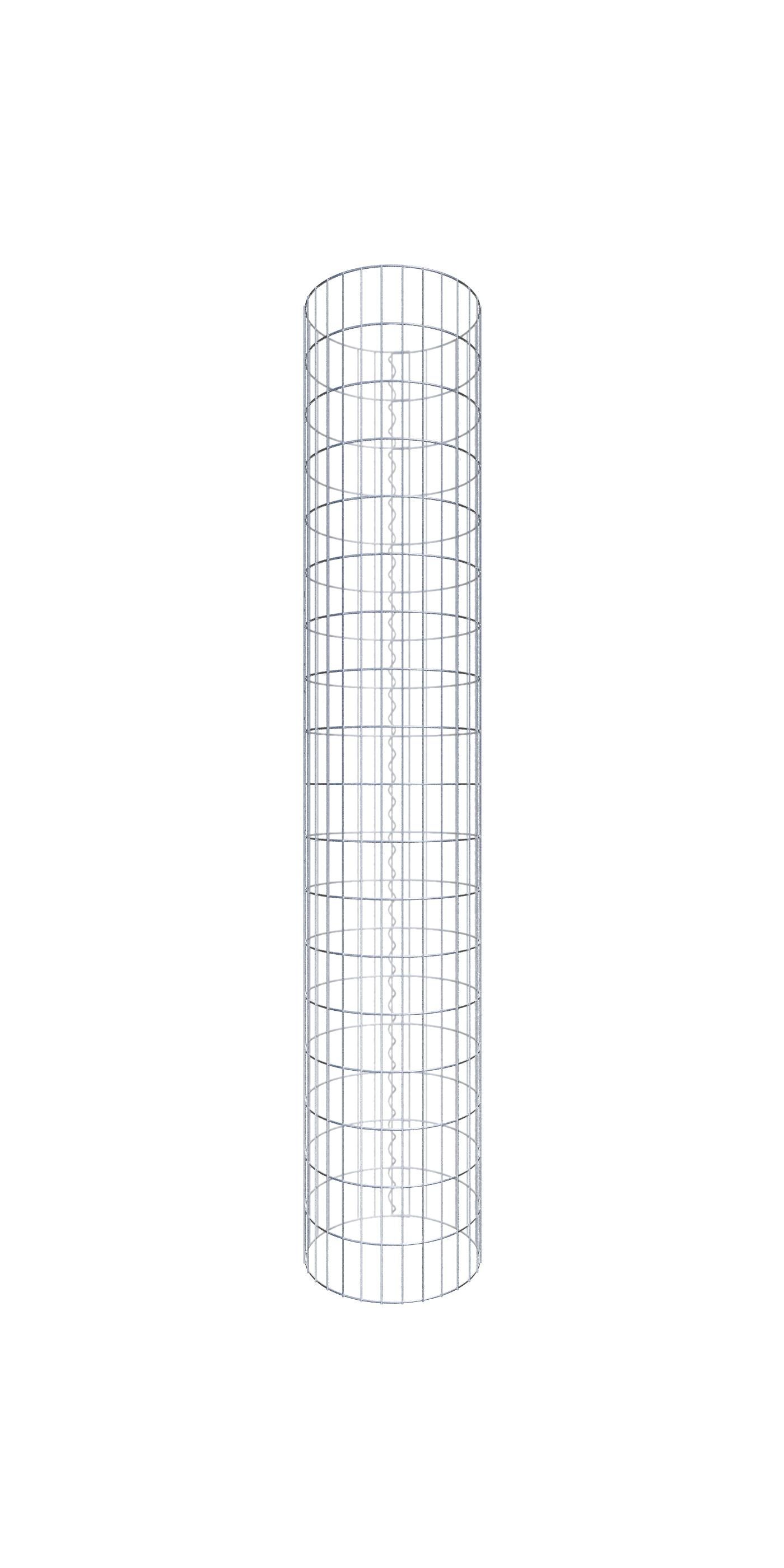 Kolumna gabionowa o średnicy 47 cm, okrągła MW 5 x 10 cm - Wysokość: 1,80 m
