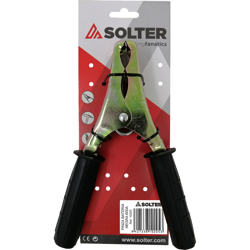 Solter - PINZA BATERIA NEGRA 600A, Accesorios de Soldadura | Leroy Merlin