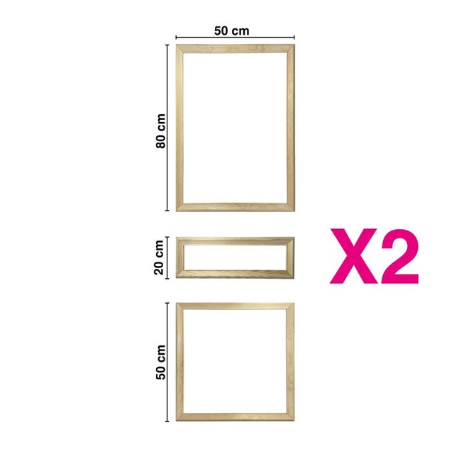 Lot De 24 Moulures Décoratives Festonnées En Bois Brut 40x10,2 Cm - Idéal Bricolage Et Décoration