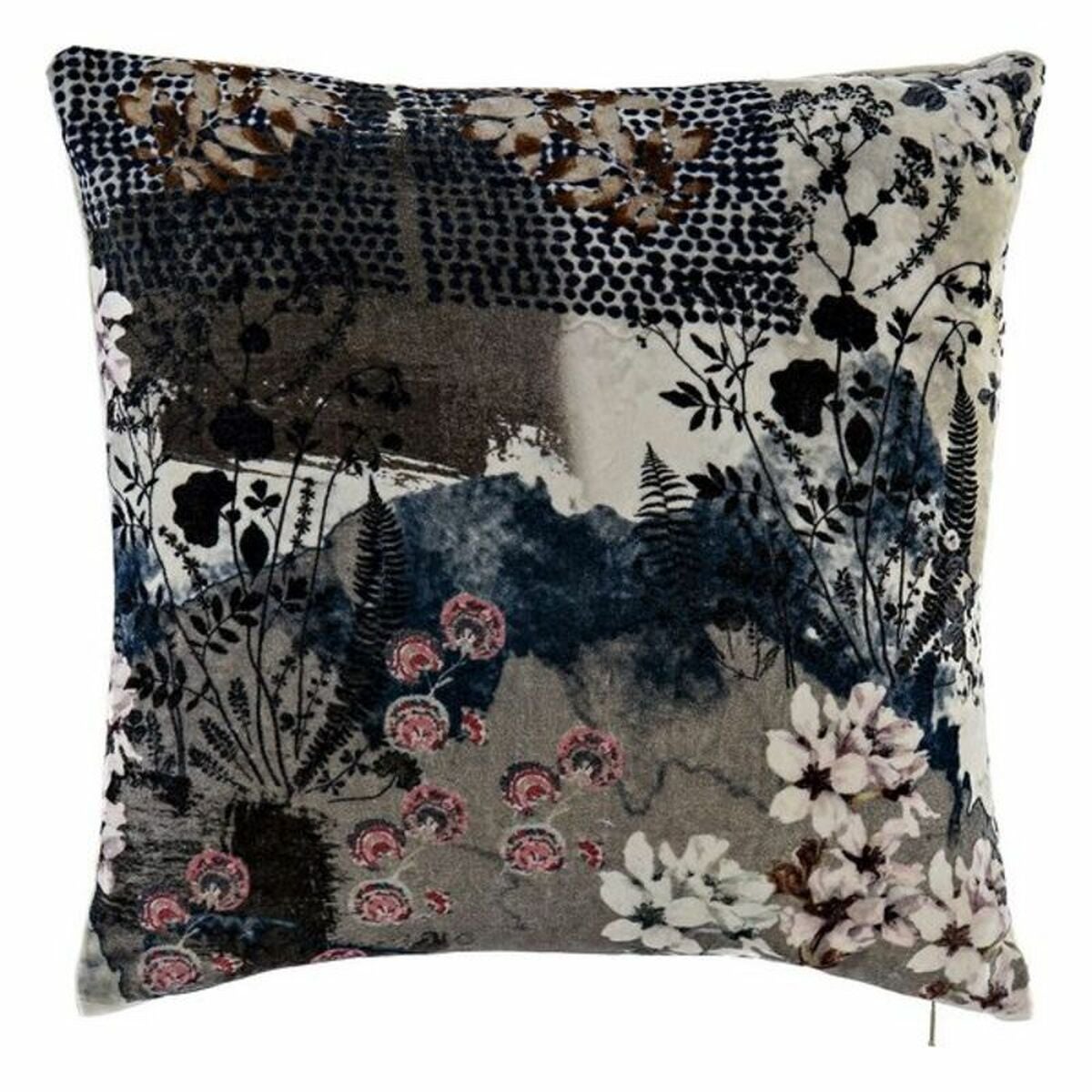 Coussin DKD Home Decor Doré 50 x 10 x 30 cm Fleurs
