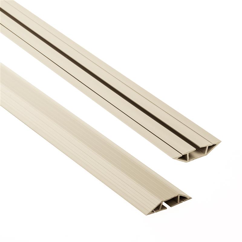 Quest canal para cables pvc 10x80mm, 2m, trapezoidal, protección de cables, tira enmascarante para cables pkt, beige