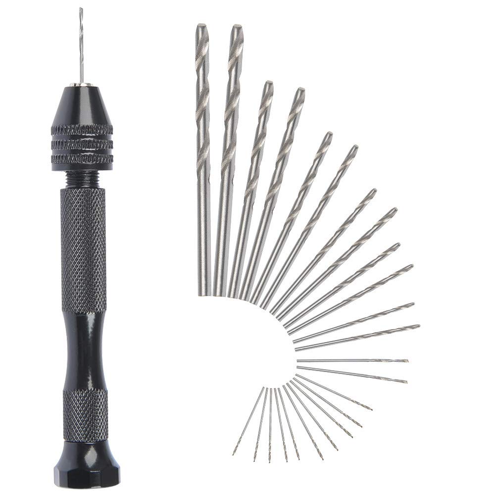 Mini wiertarka ręczna Twist Drill Bits mikro wierteł spiralnych bezprzewodowych z aluminiowym imadłem trzpieniowym Narzędzia obrotowe regulowane